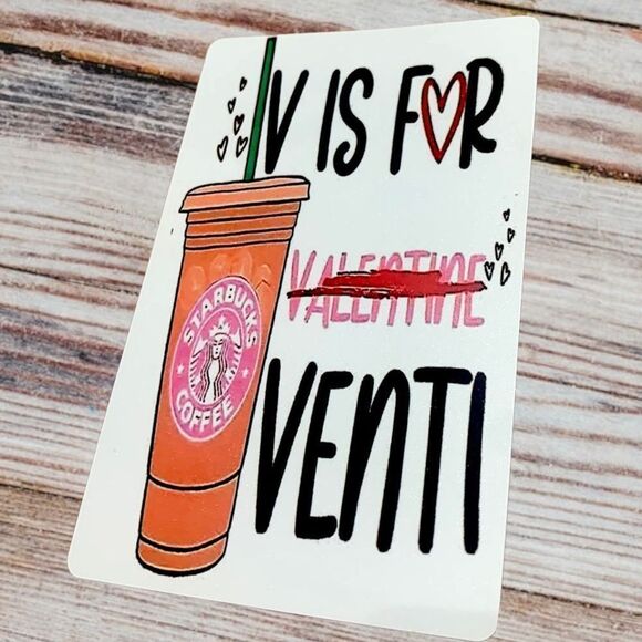 V is for Venti Starbucks Valentine’s Day Coffee Magnet - Picture 1 of 2